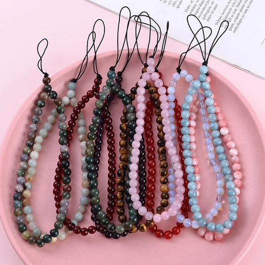 6MM Beaded Phone Chain New Anti Lost Phone Strap 32cm