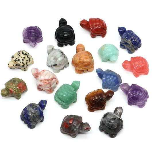 Turtle Statue Hand Carved Animal Figurine