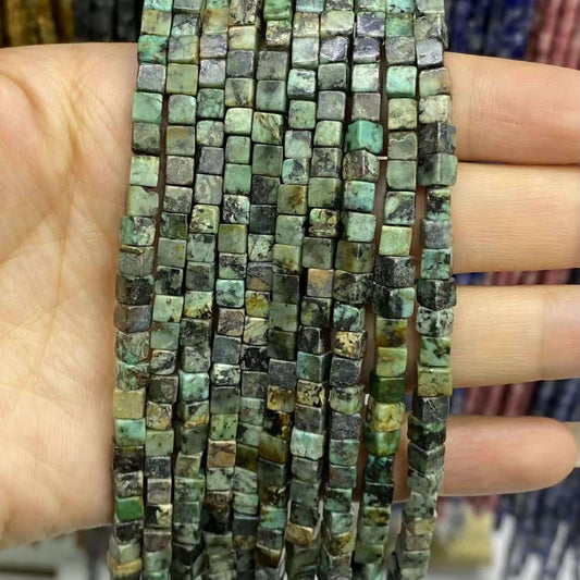 Square Cube Beads 4x4mm Quartz/Jasper/Agate/Crystal