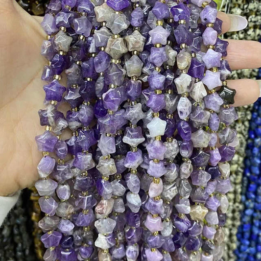 Round Smooth Star Beads 10mm Quartz/Jasper/Agate/Crystal