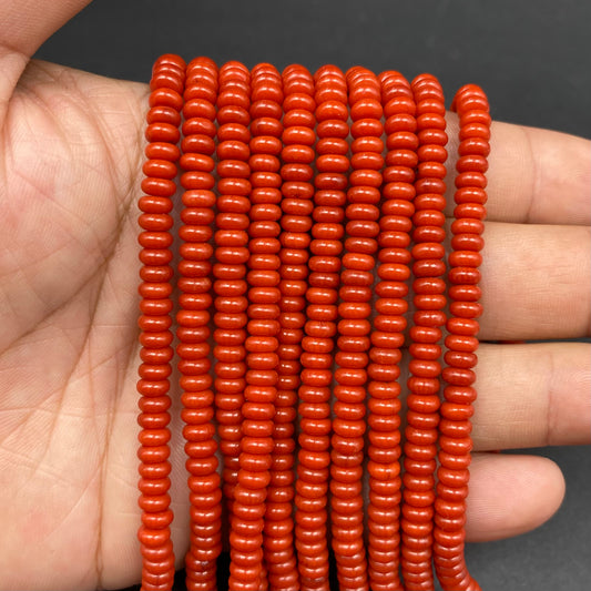 Rondelle & Heshi Shape Coral Beads
