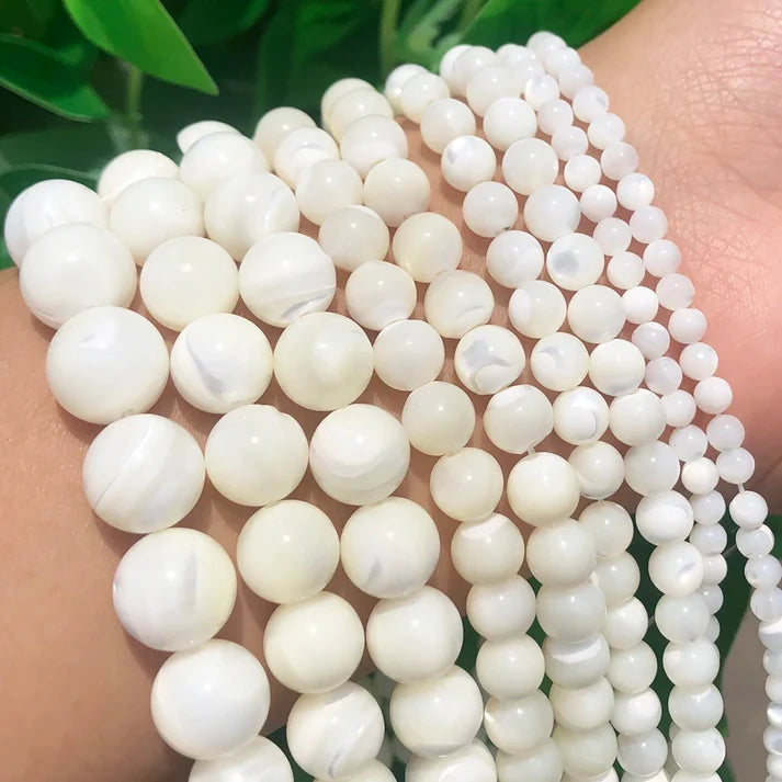 Round Mother of Pearl MOP Beads