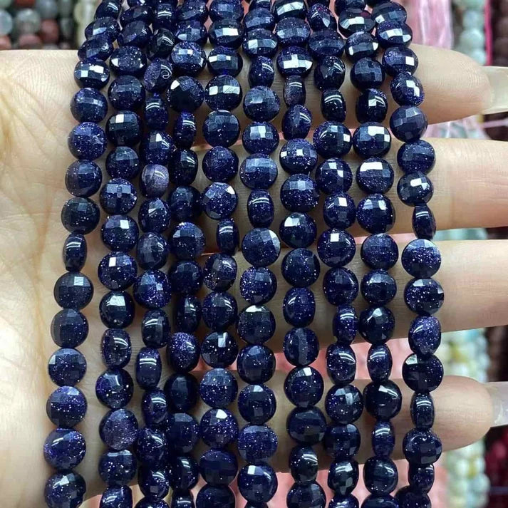 Coin Shape Sandstone Beads