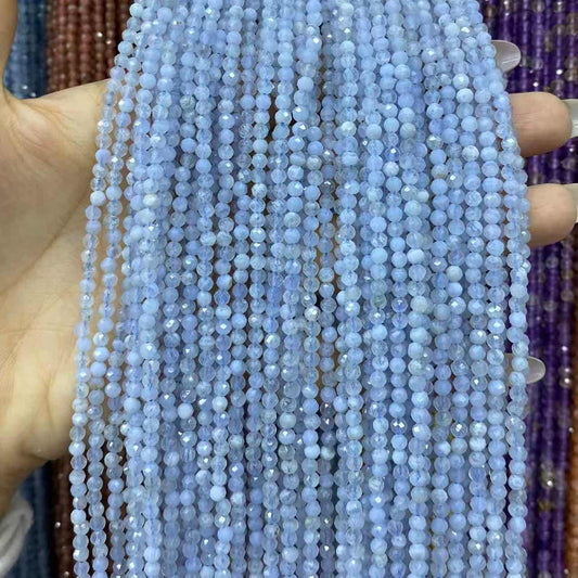 Tiny Round Faceted Agate Beads 2mm 3mm 4mm
