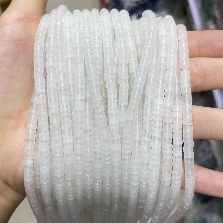 Heshi Shape Clear Quartz Beads