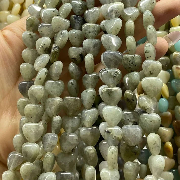 Heart Shape Labradorite Beads