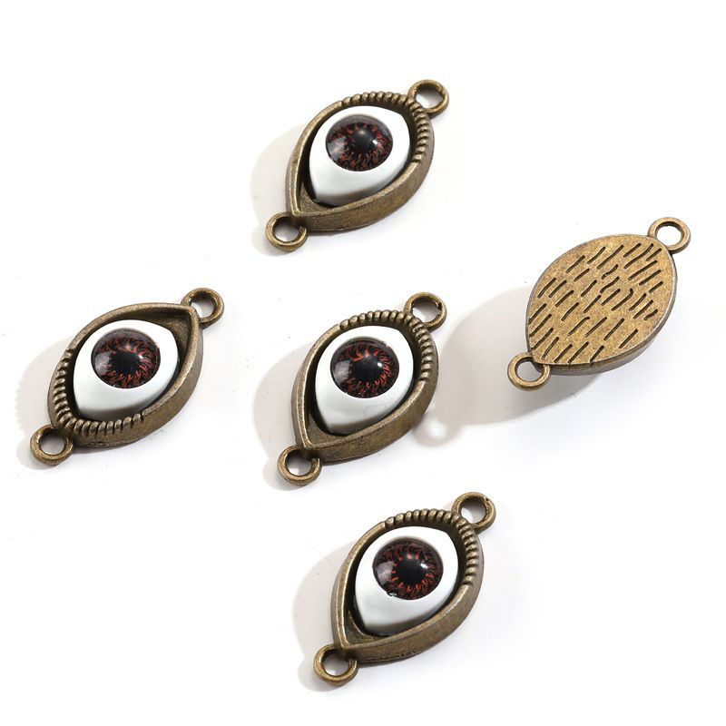 1PCS Brown Color Evil Eyes Connector 15x30mm
