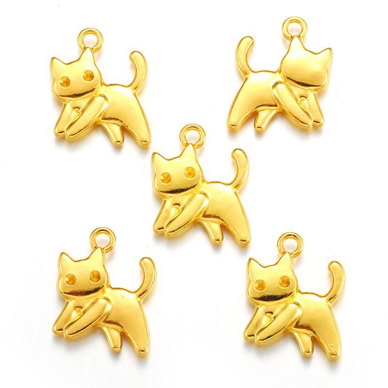 1 PCS Jumping Cat Jewelry Making Findings Charm 14.5x17.5mm