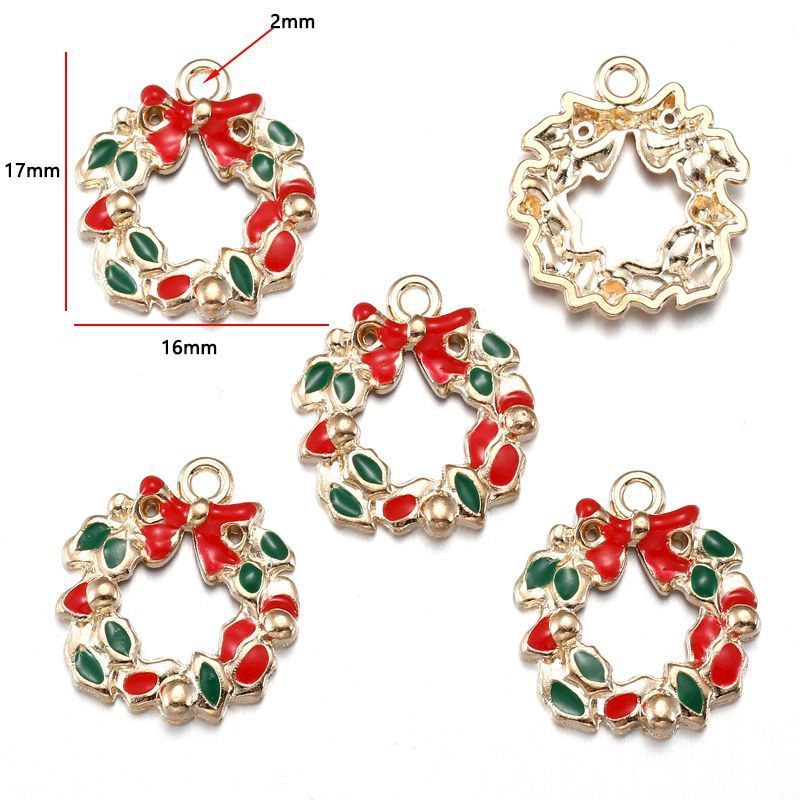 5PCS Christmas Theme Jewelry Making Findings Charm