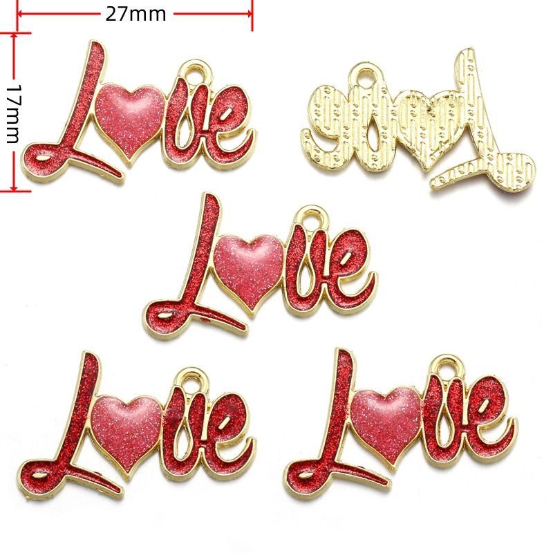 5PCS Valentines Package Collection Charm For Jewelry Making Findings