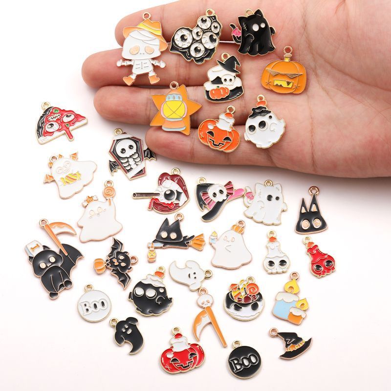 5PCS Halloween Style Theme Jewelry Making Findings Charm #3
