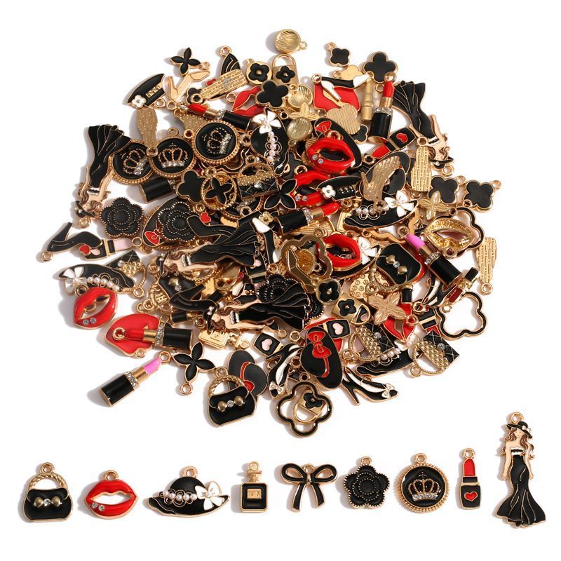 5PCS Chanel Theme Collection Charm For Jewelry Making Findings