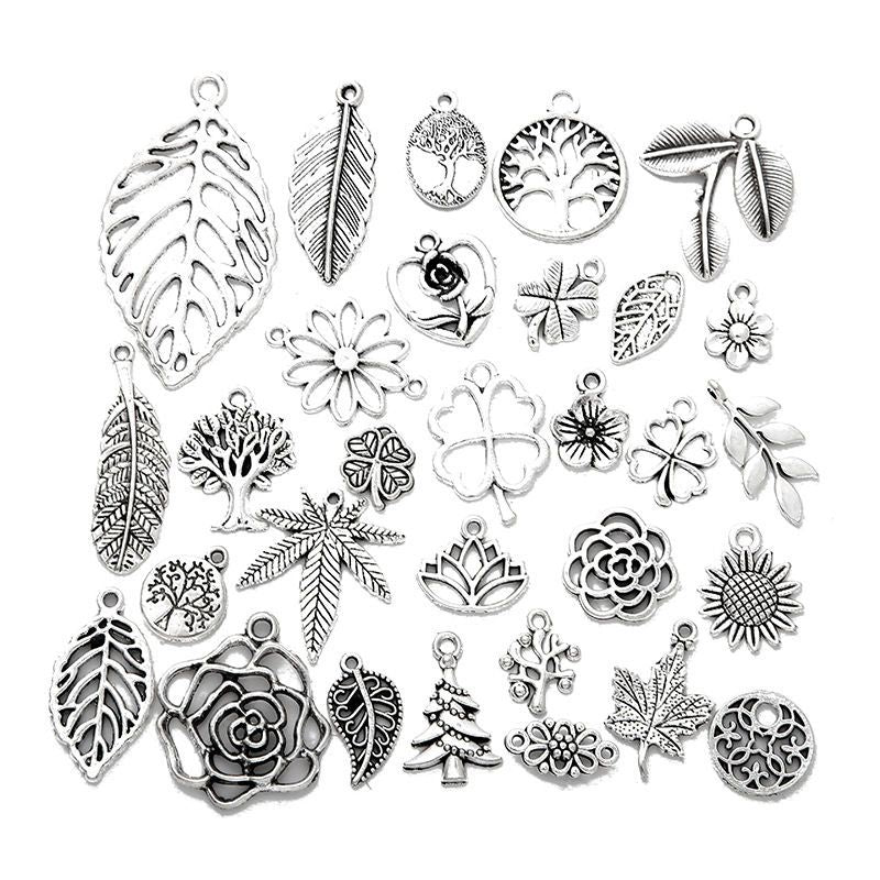 Multi Style Leaf & Flower Charm for Jewelry Making Findings
