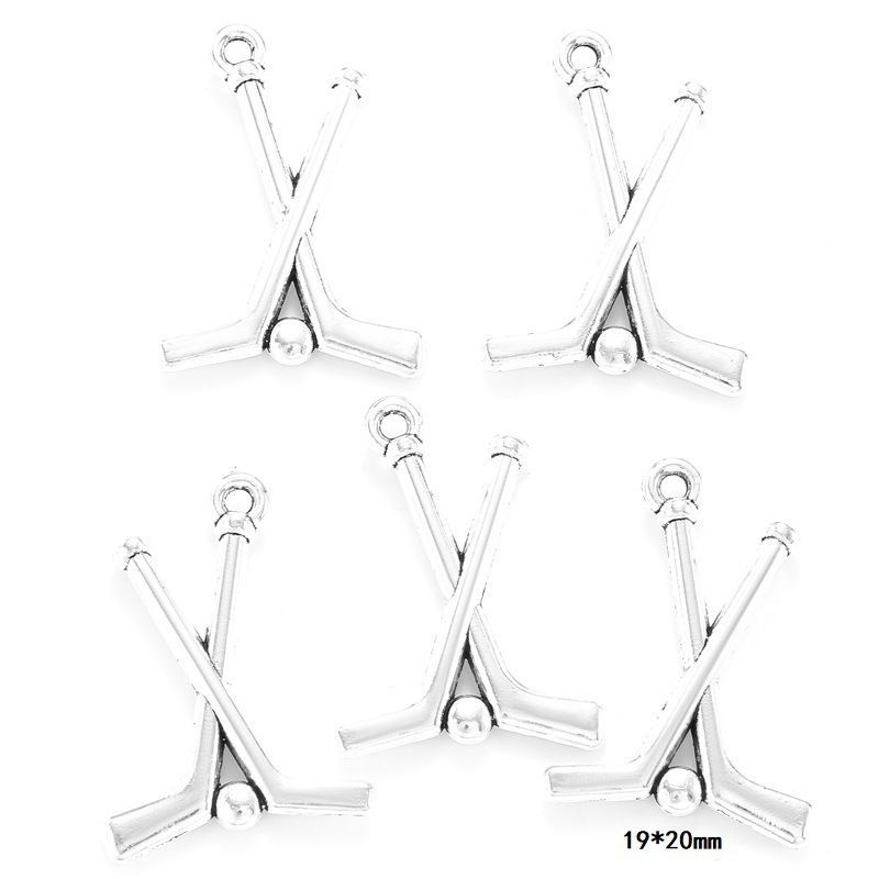 10PCS Different Sports Pewter Charm for Jewelry Making Findings