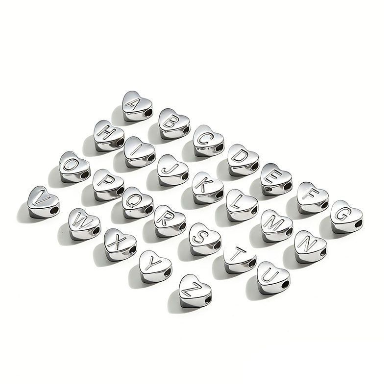 3D Heart Alphabet Spacer for Jewelry Making Findings 1 Set Collection