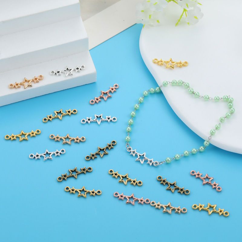 30PCS Triple Star Connector for Jewelry Making Findings 9x25mm