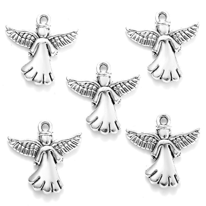 10PCS Angel Charm for Jewelry Making Findings 20x20mm