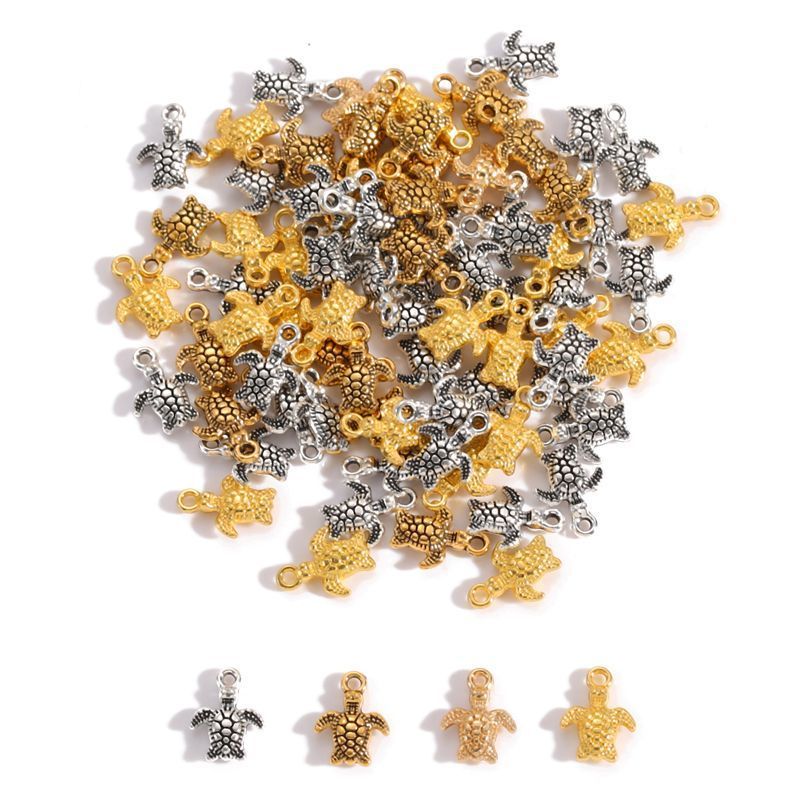 10PCS Sea Turtle Charm for Jewelry Making Findings 10x13mm