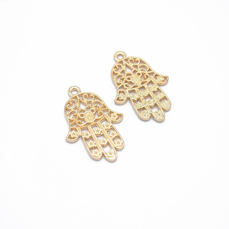10PCS Hamsa Hand Charm for Jewelry Making Findings 20x30mm