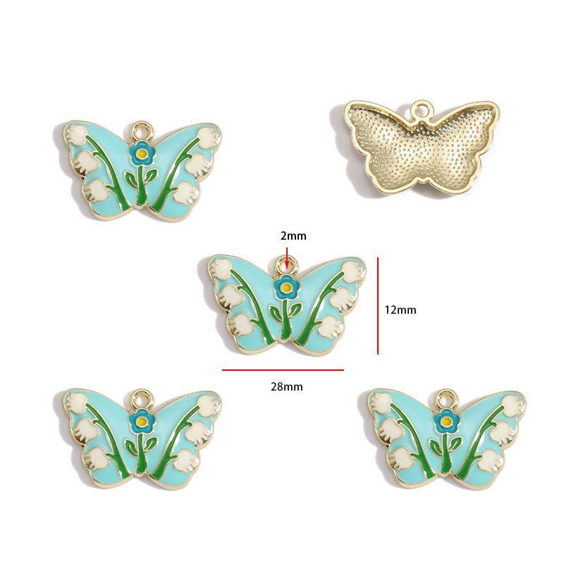 1PCS Colorful Butterfly Theme Charm for Jewelry Making Findings