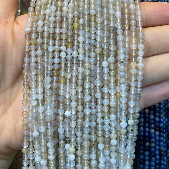 Botswana Agate Tiny Smooth Round Beads 2mm 3mm 4mm