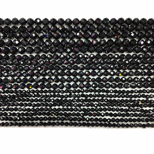 Natural Black Spinel Small Size Loose Beads