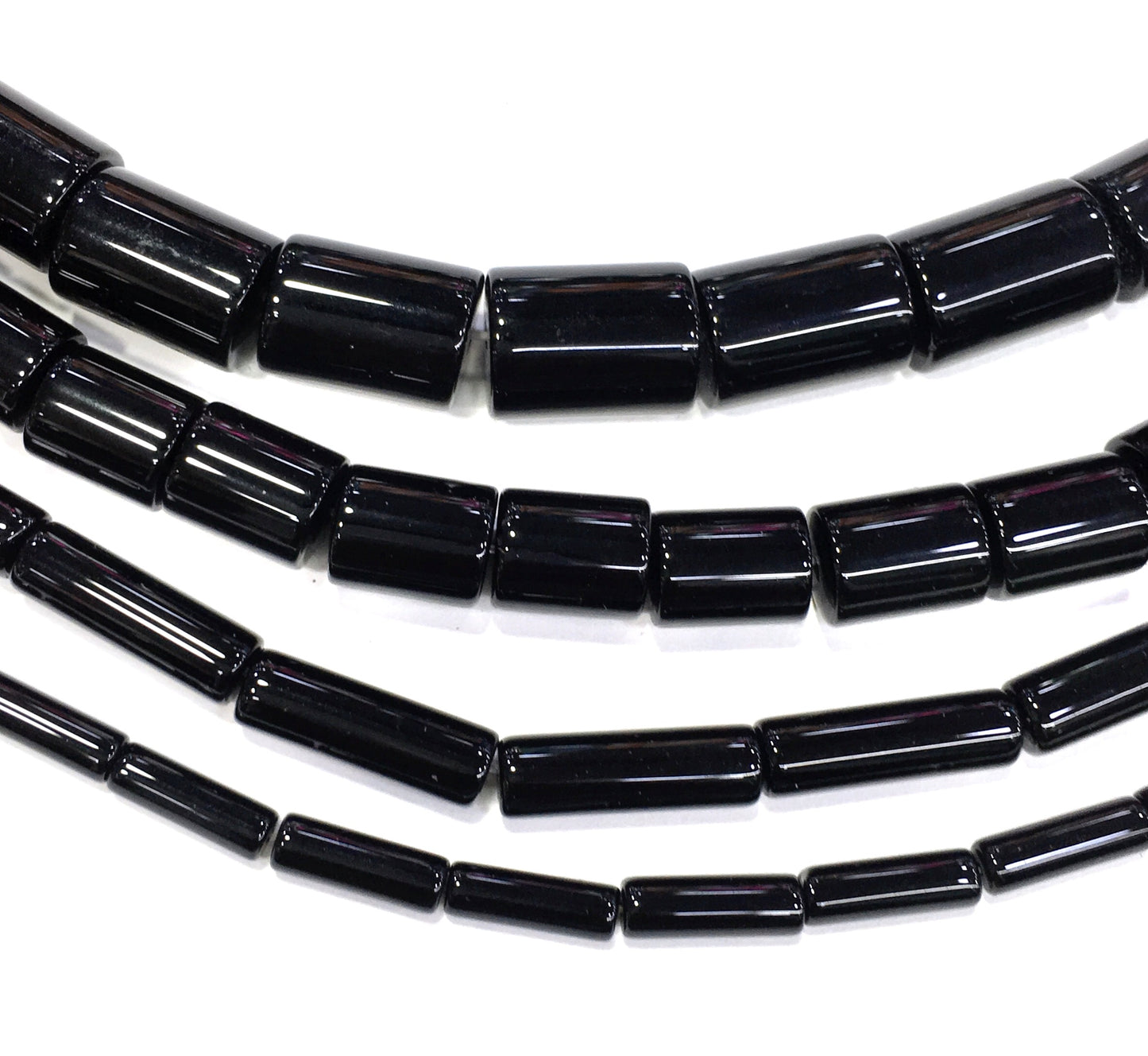 Tube Shape Black Onyx Beads