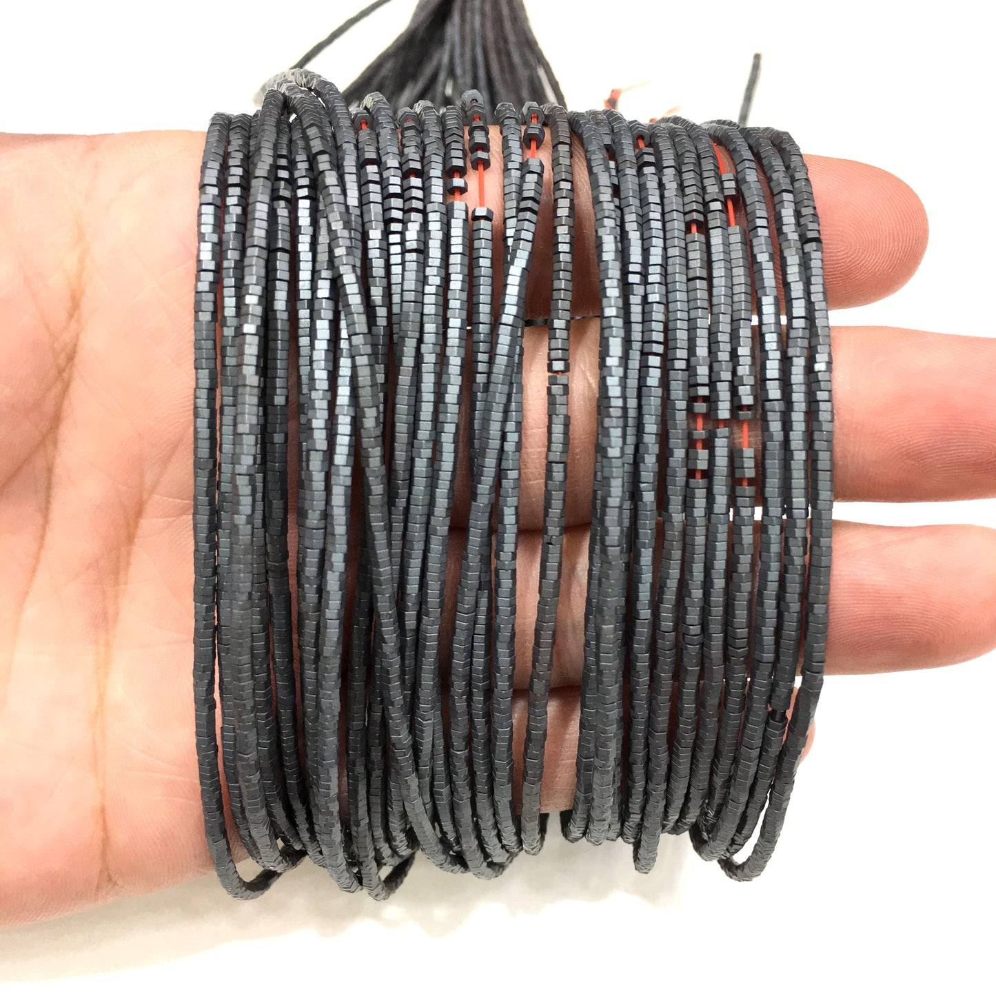 Rondelle Shape Hematite Beads 1x2mm