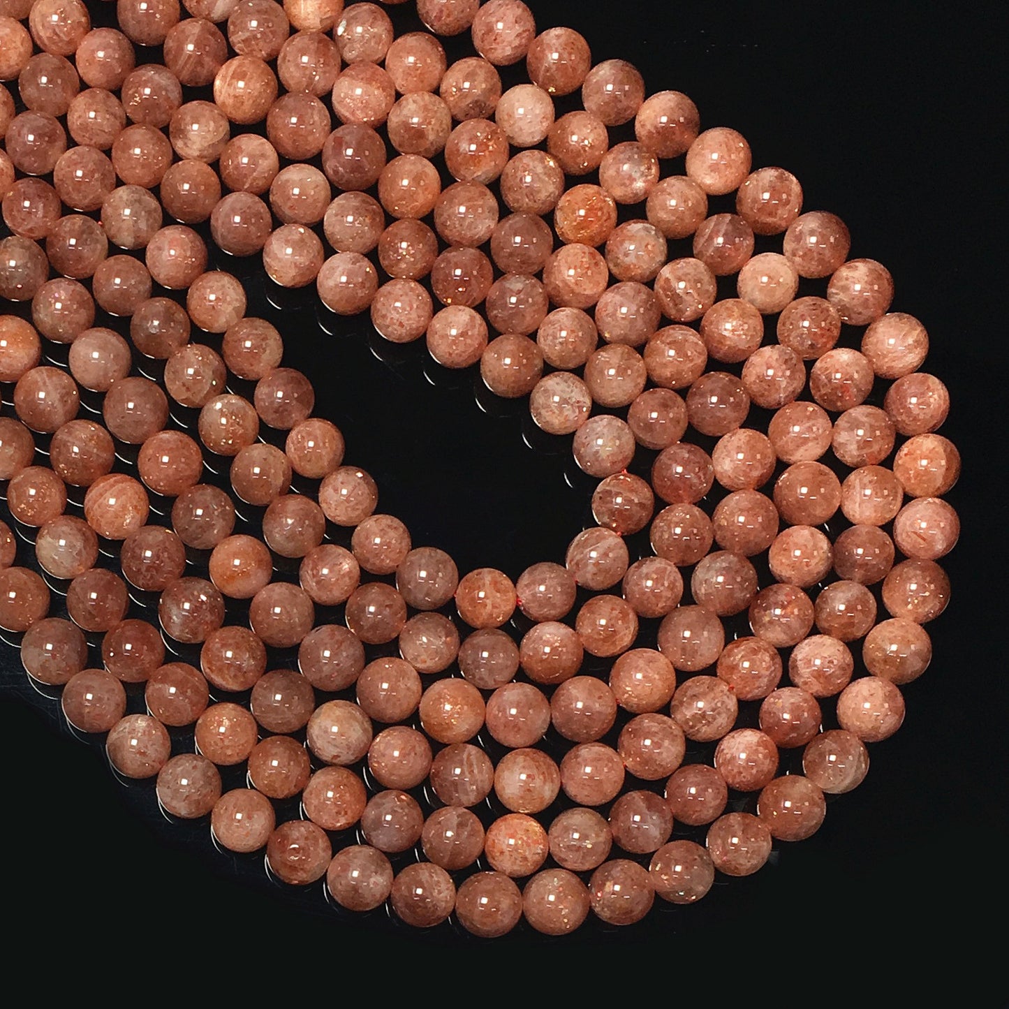 Higher Quality Gold Sunstone Round Beads