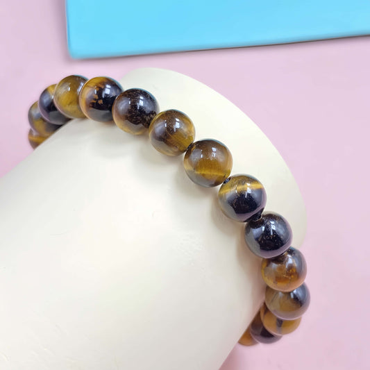 Tigers Eye Braided Rope Crystal Bracelet for Strenght and Power