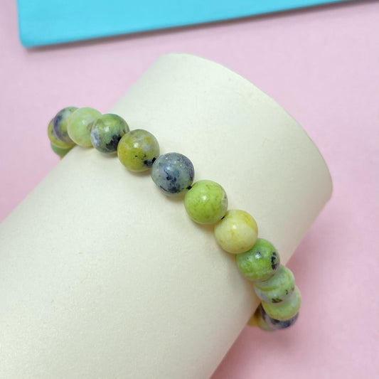 Natural Green Australian Jade to Improve Body and Health Crystal Bracelet