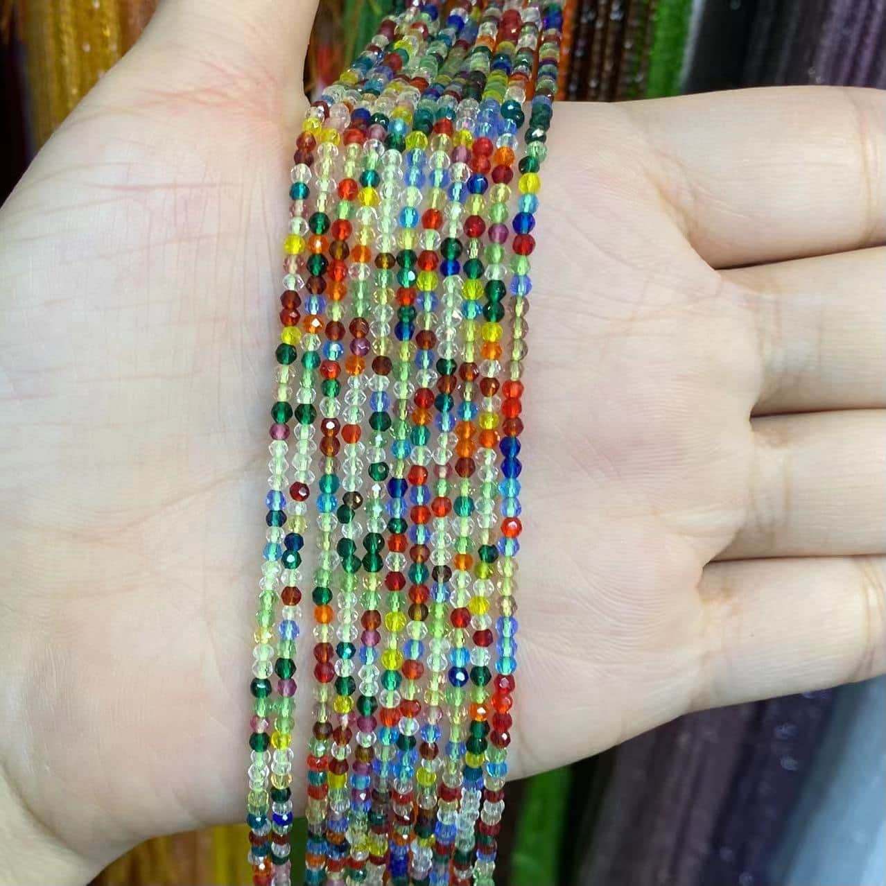 Nano Beads Tiny Round Faceted Beads 2mm 3mm