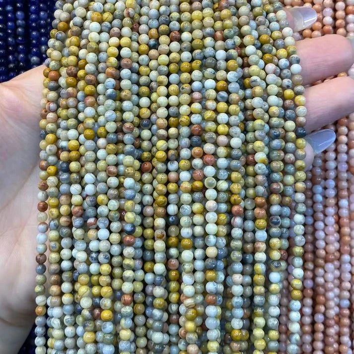 Crazy Lace Agate Tiny Smooth Round Beads 2mm 3mm 4mm