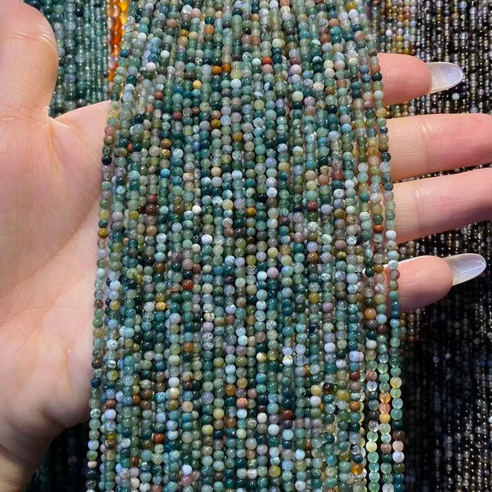 Indian Agate Tiny Smooth Round Beads 2mm 3mm 4mm