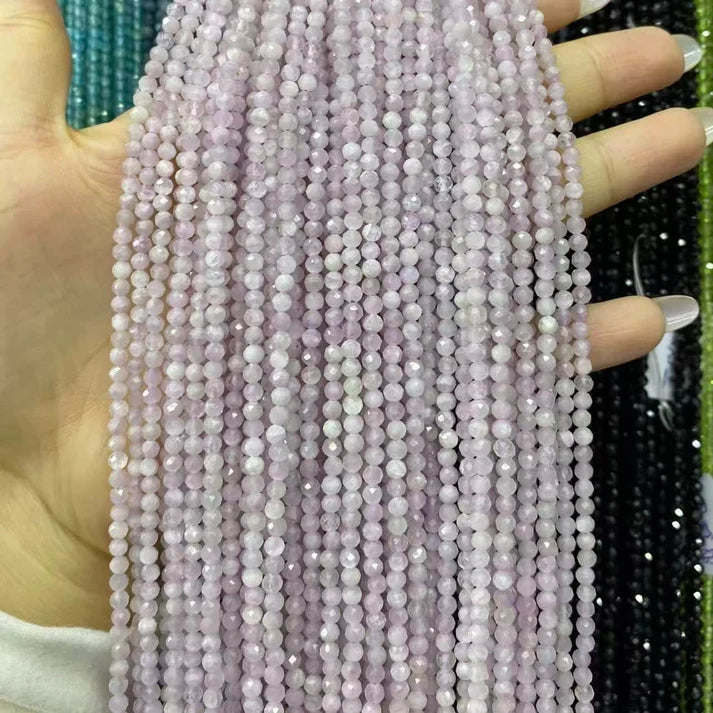 Kunzite Tiny Faceted Round Beads 2mm 3mm 4mm