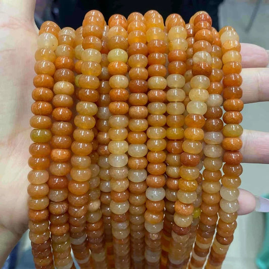 Smooth Rondelle Aventurine Beads