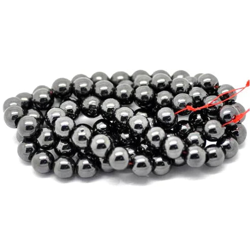 Round Gray Color Magnetic Hematite Beads