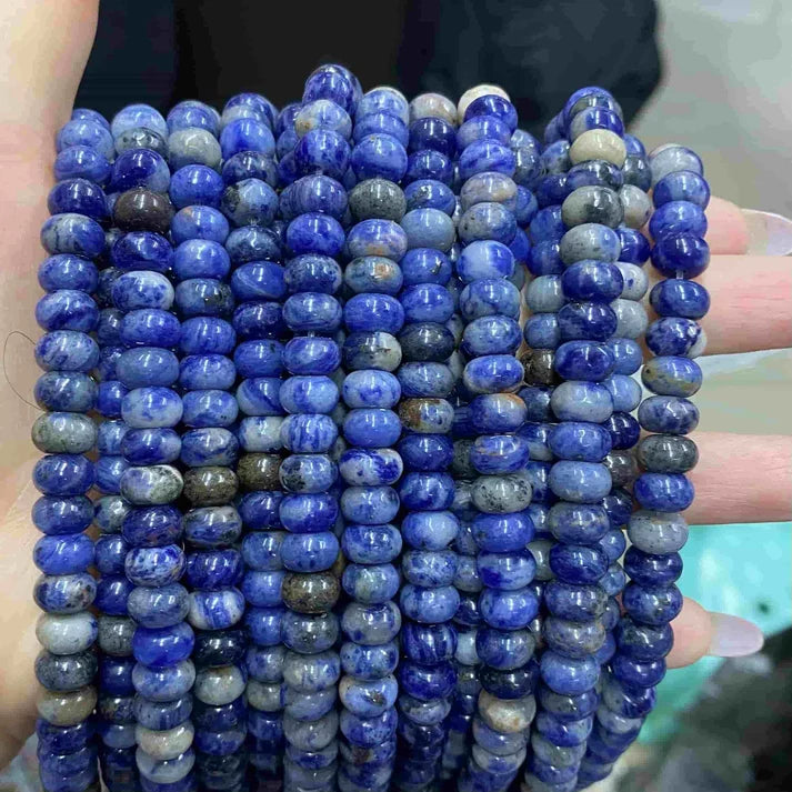 Smooth Rondelle Sodalite Beads