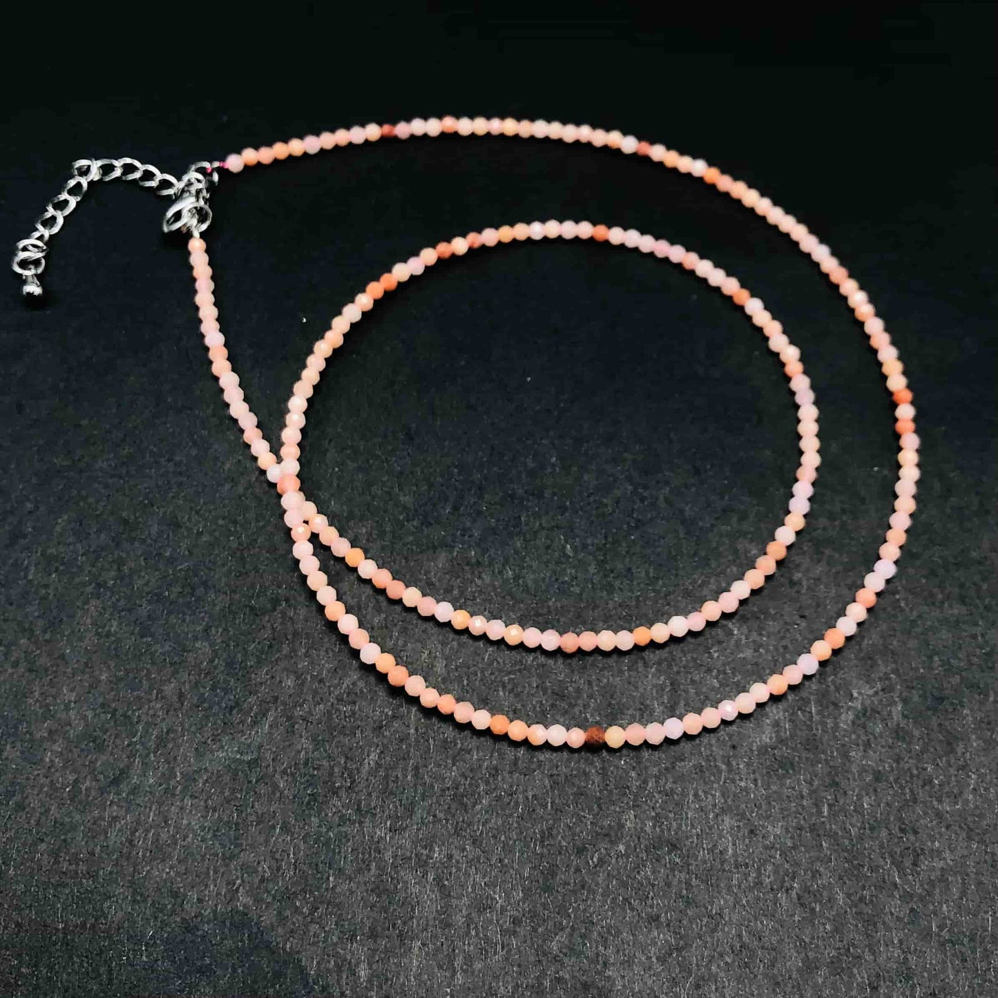 2mm Shining Beads Stone Necklace Choker Jewelry