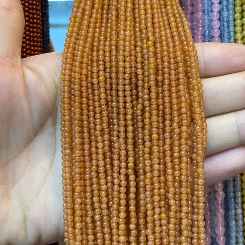 Red Aventurine Tiny Smooth Round Beads 2mm 3mm 4mm