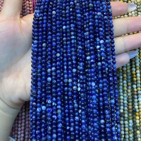 Sodalite Tiny Smooth Round Beads 2mm 3mm 4mm