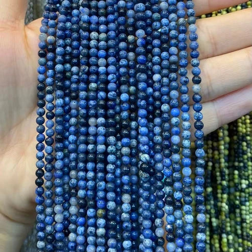 Sunset Dumortierite Stone Tiny Smooth Round Beads 2mm 3mm 4mm