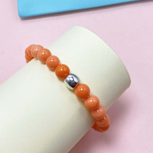 Red Sea Bamboo Coral Crystal Bracelet for Love and Relationship