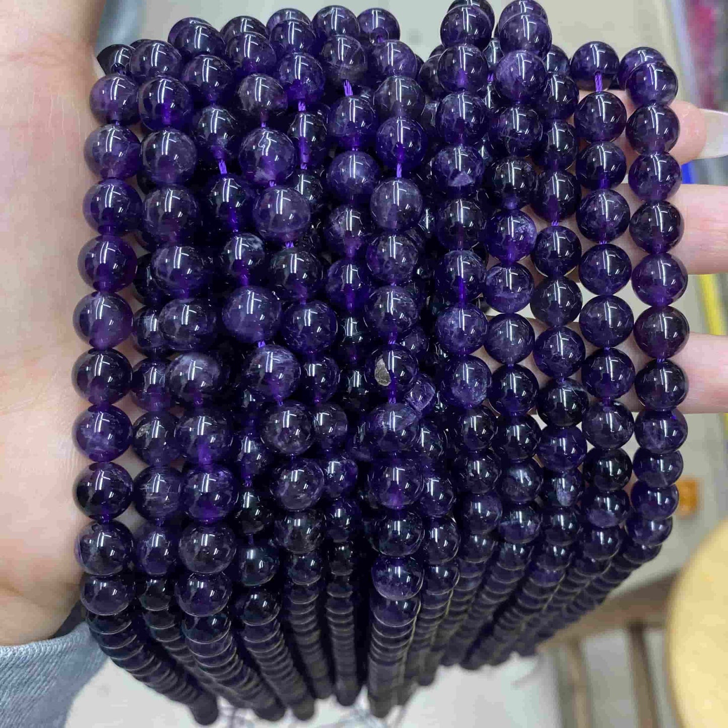 Round Amethyst Beads