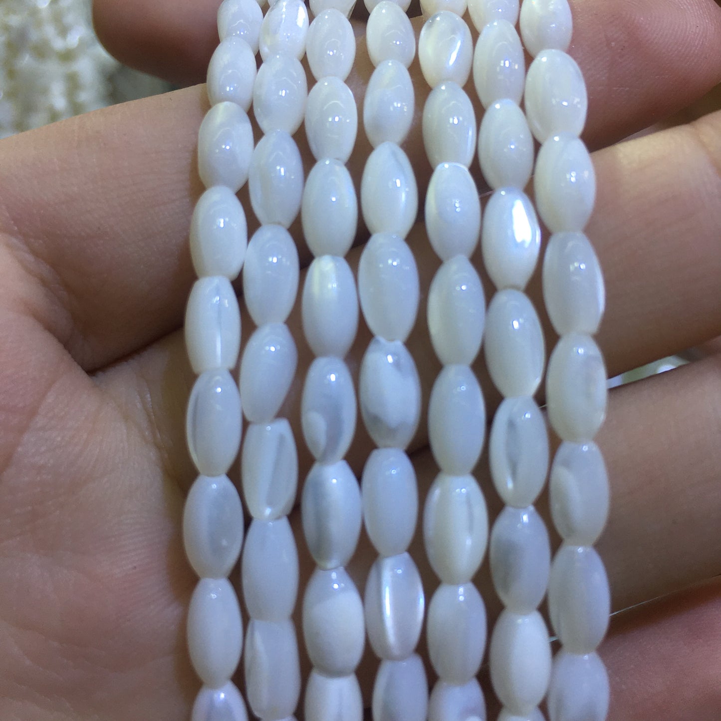 6X9MM Rice Mother of Pearl MOP Beads