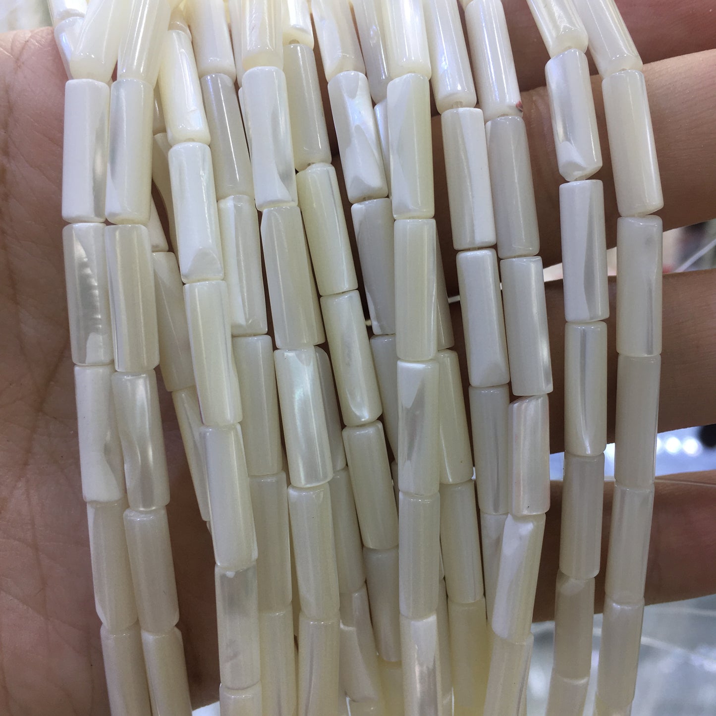 4x13mm Tube Mother of Pearl MOP Beads