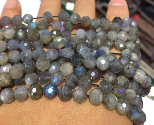 Labradorite Faceted Round Beads