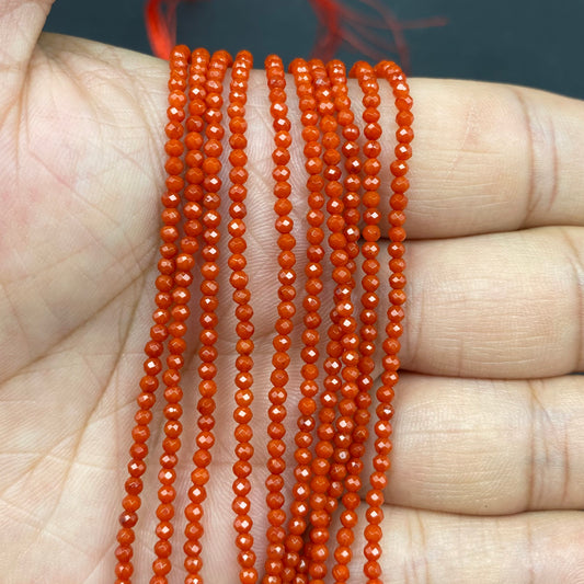 Facted Round Coral Beads