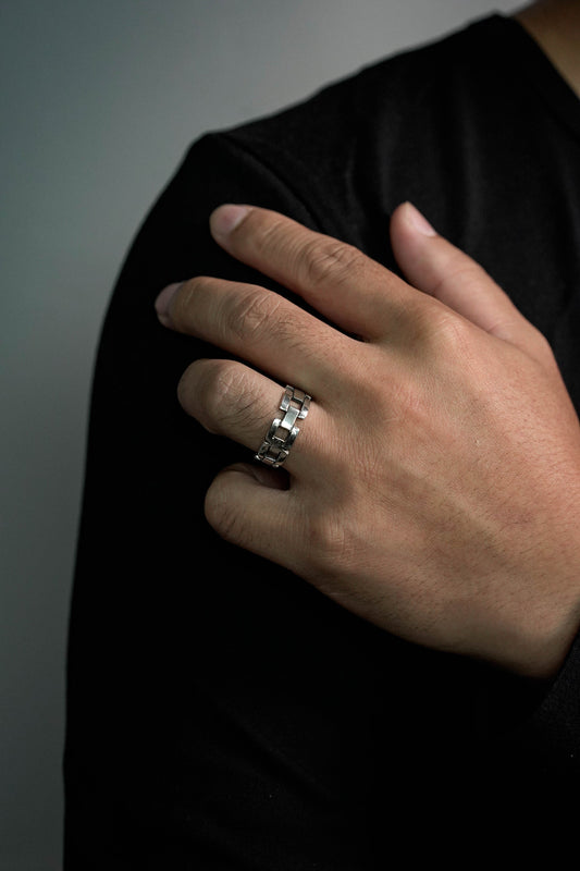 Chain Ring Retro 925 Sterling Silver