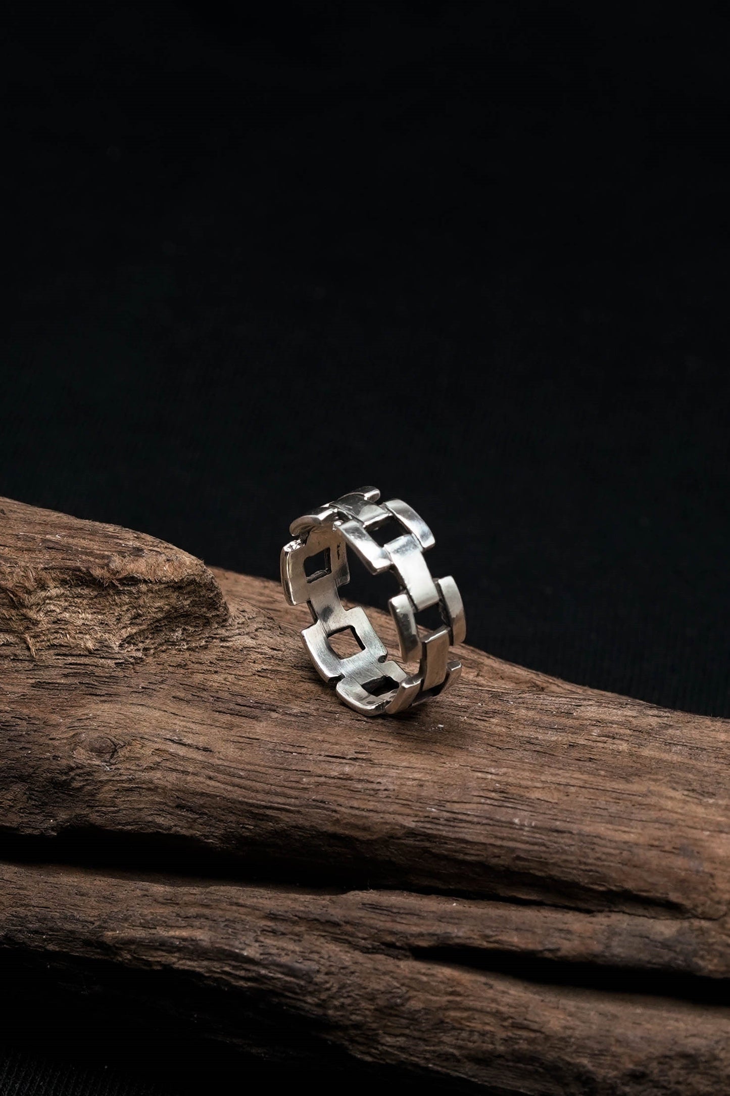Chain Ring Retro 925 Sterling Silver
